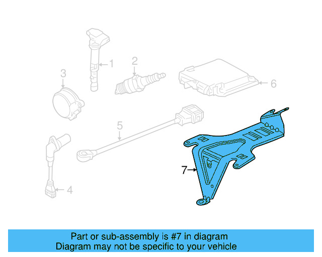 ECM Bracket 7L0-907-649-C - View 5
