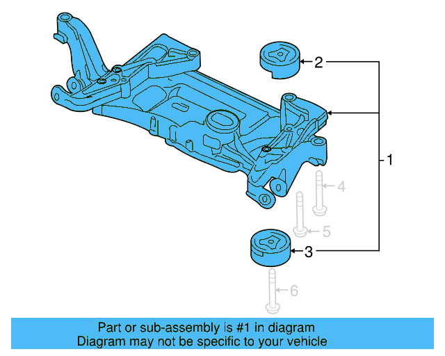 Engine Cradle 3C0-199-313-BB - View 4