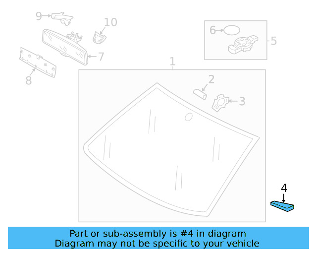 Mirror Support Spacer 443-845-631-A - View 25