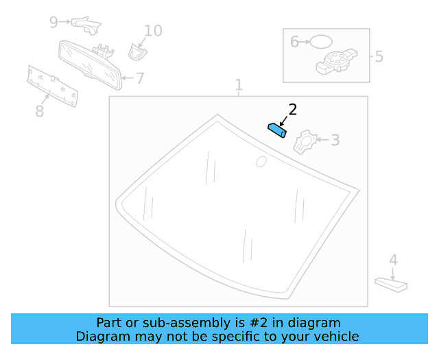 Mirror Support Spacer 443-845-631-A - View 81