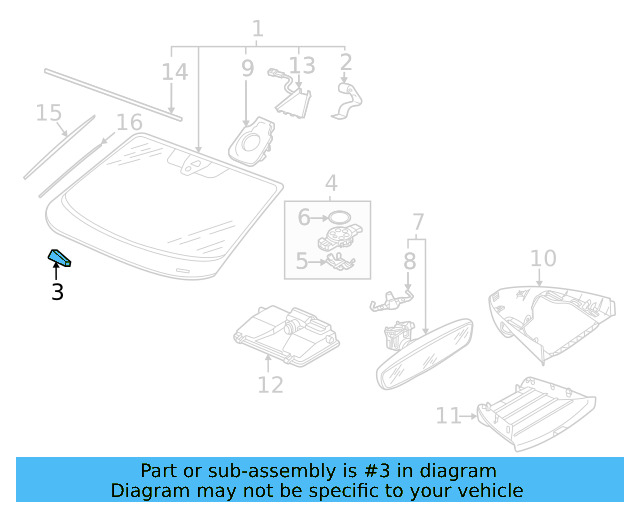 Mirror Support Spacer 443-845-631-A - View 77