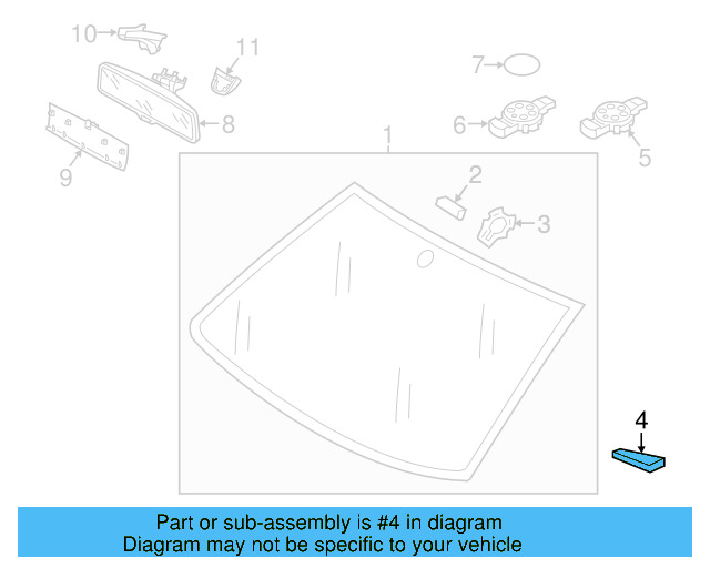 Mirror Support Spacer 443-845-631-A - View 34