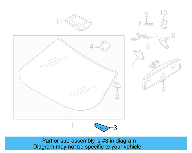 Mirror Support Spacer 443-845-631-A - View 68