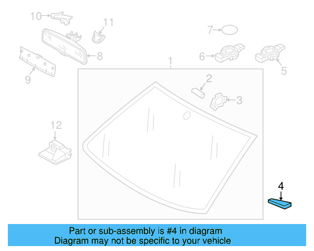 Mirror Support Spacer 443-845-631-A - View 36