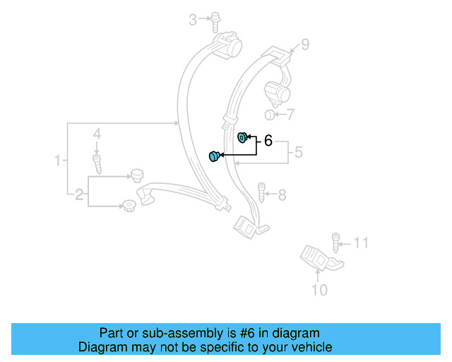Seat Belt Assembly Button 443-857-847-B-4PK - View 96