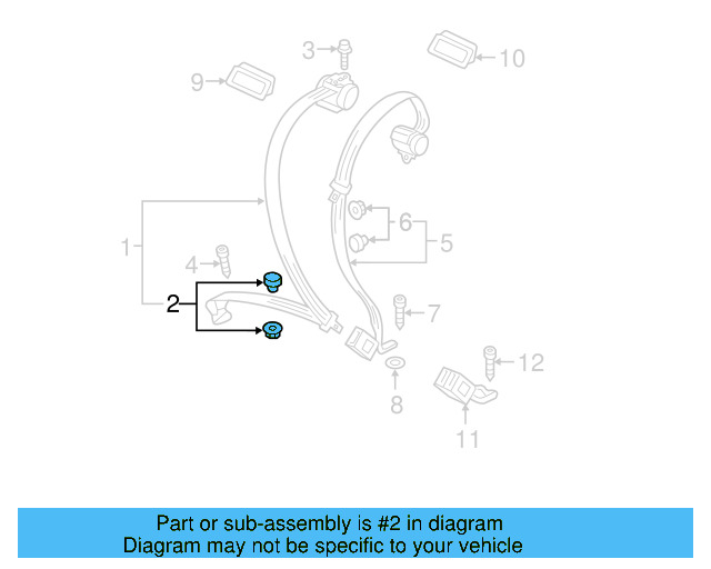 Seat Belt Assembly Button 443-857-847-B-4PK - View 29