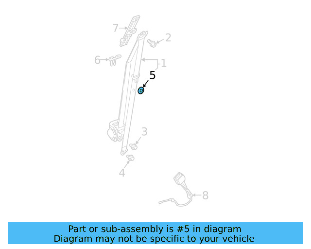 Seat Belt Assembly Button 443-857-847-B-4PK - View 100