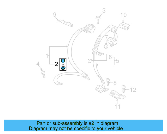 Seat Belt Assembly Button 443-857-847-B-4PK - View 83