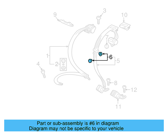 Seat Belt Assembly Button 443-857-847-B-4PK - View 81