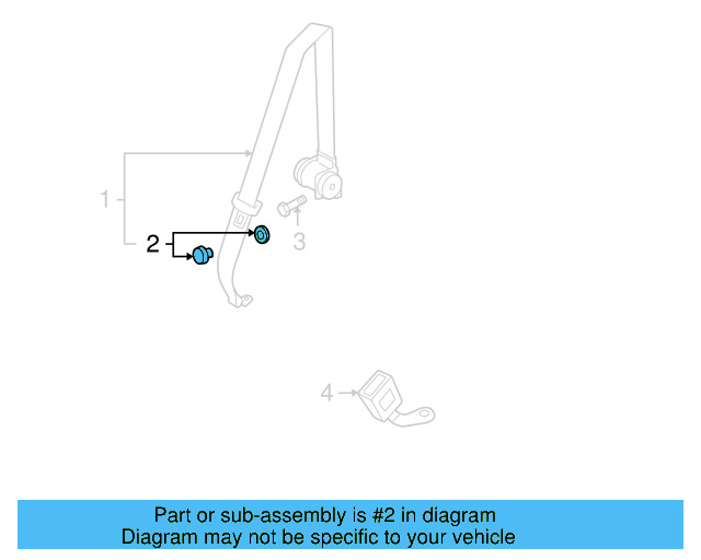 Seat Belt Assembly Button 443-857-847-B-4PK - View 87