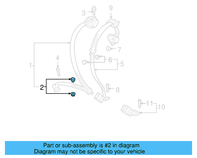 Seat Belt Assembly Button 443-857-847-B-4PK - View 17