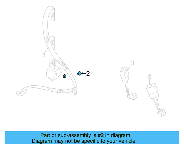 Seat Belt Assembly Button 443-857-847-B-4PK - View 74