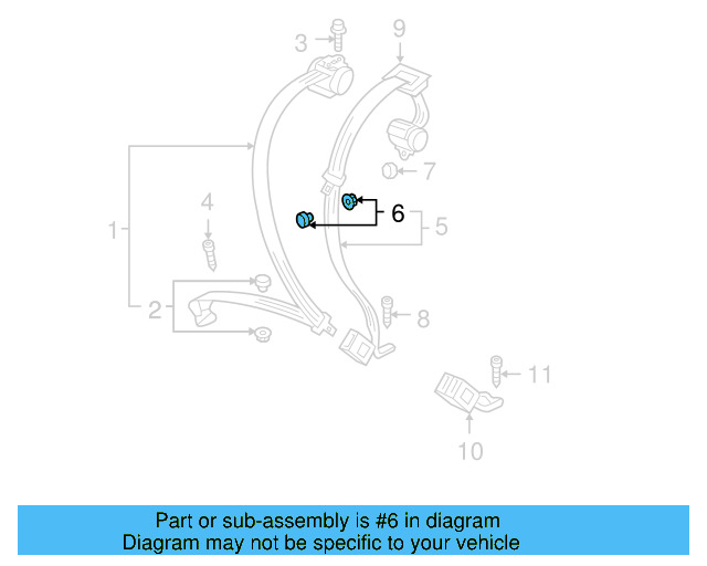 Seat Belt Assembly Button 443-857-847-B-4PK - View 75