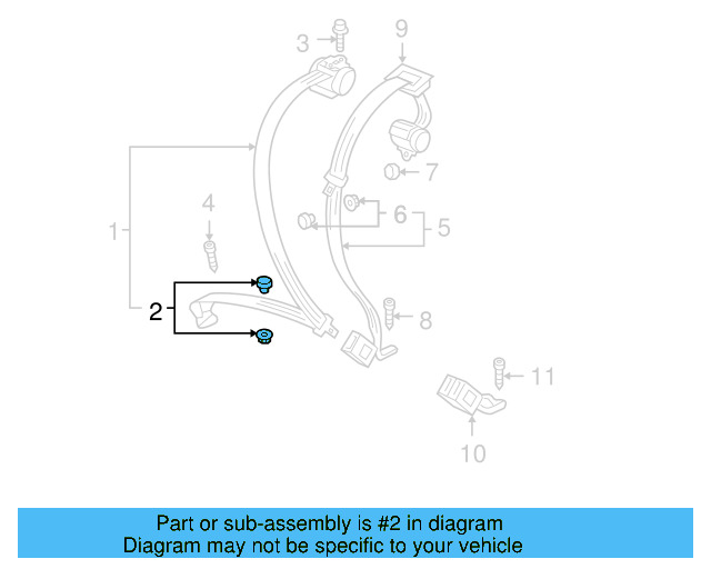 Seat Belt Assembly Button 443-857-847-B-4PK - View 76