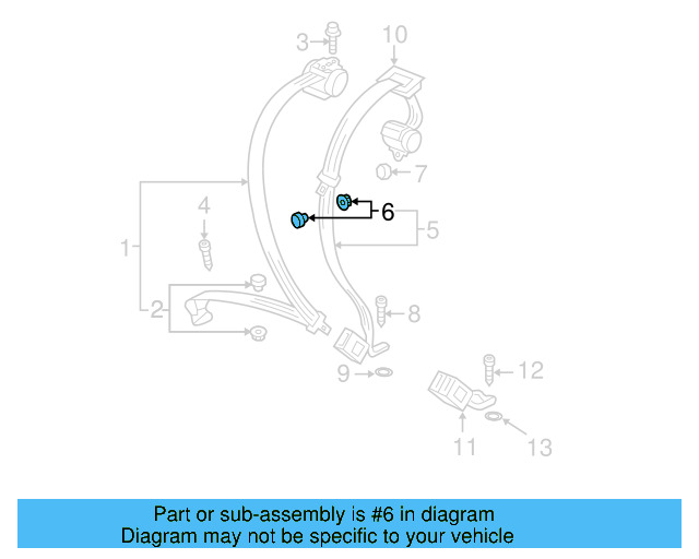 Seat Belt Assembly Button 443-857-847-B-4PK - View 40