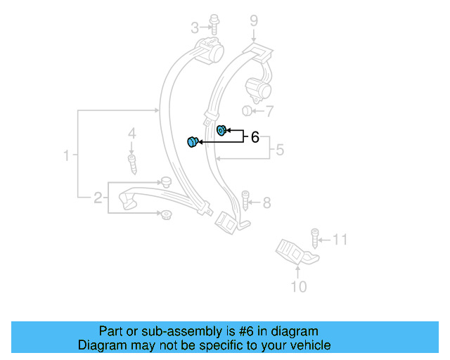 Seat Belt Assembly Button 443-857-847-B-4PK - View 39