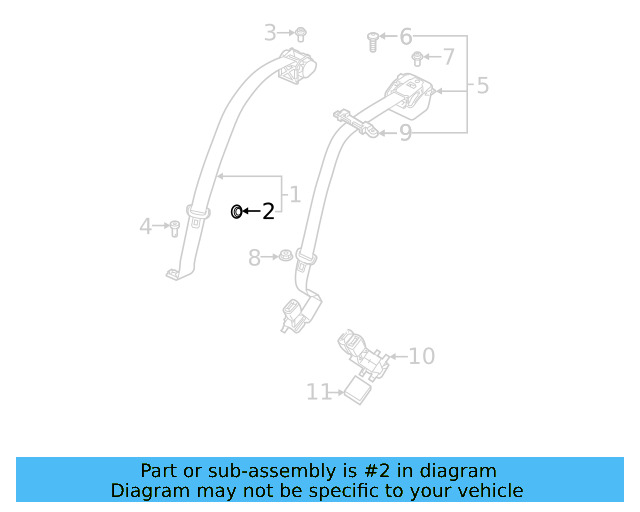 Seat Belt Assembly Button 443-857-847-B-4PK - View 78