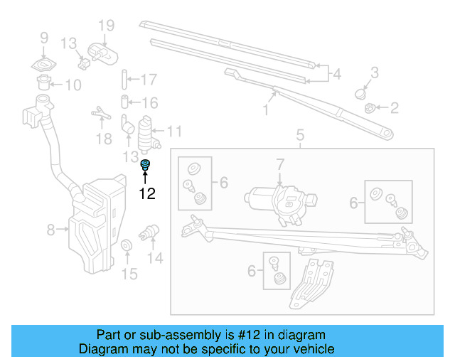 Washer Pump Seal 443-955-465 - View 32