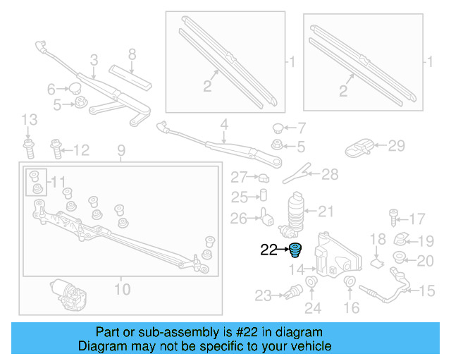 Washer Pump Seal 443-955-465 - View 99