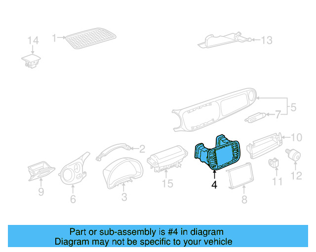 Air Outlet 5C5-819-703-E-3Q7 - View 9