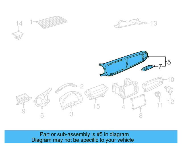 Trim Panel (Unpainted) 5c1858366gru - View 5