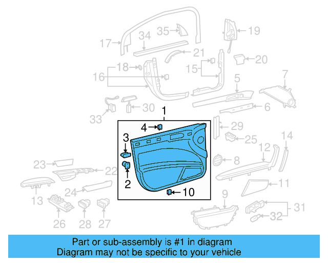 Door Trim Panel 3D1-867-012-L-MNQ - View 3