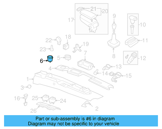 Ashtray Assembly 1C0-857-962-D-3SG - View 16