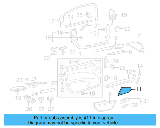 Speaker Grille 3D0-867-149-B-71N - View 3