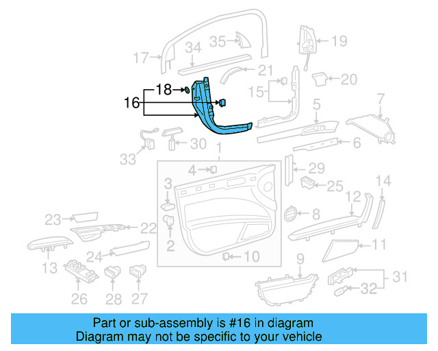Frame Trim 3D0-867-056-E-75R - View 3