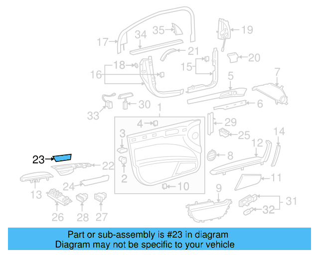Switch Panel Insert 3D1-867-553-5W8 - View 4