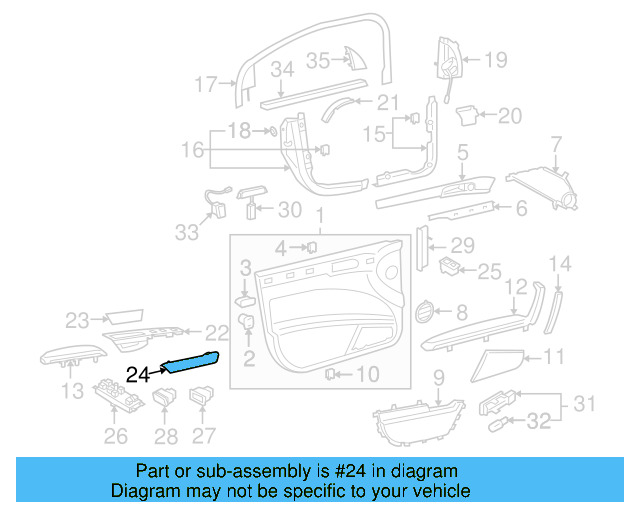Switch Panel Insert 3D1-867-553-5W8 - View 2