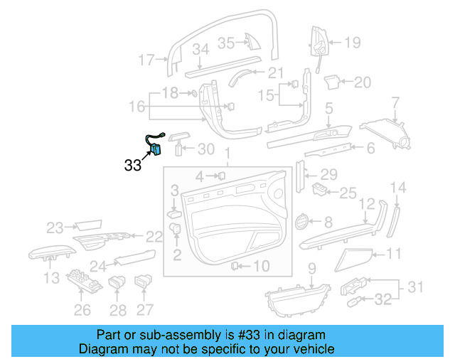 Warning Lamp 3D0-947-412-A - View 3