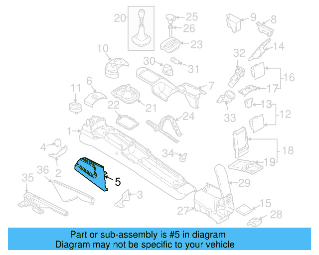 Console Panel 1Y0-864-375-B-3SG