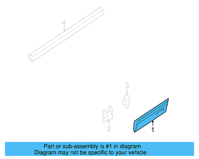 Side Molding (Unpainted) 1h3853535cgru - View 3