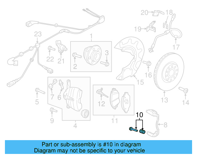 Caliper Mount Bushing Kit 7N0-698-647-A - View 38