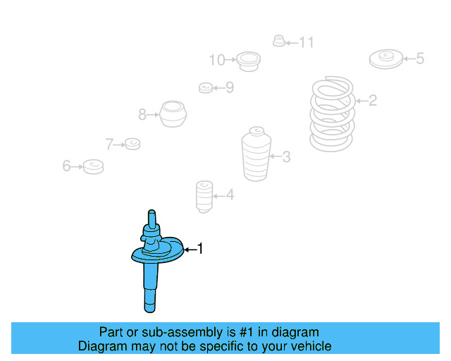 Suspension Strut 1J0-413-031-GD - View 8