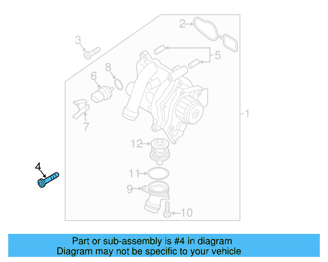Water Pump Assembly Mount Bolt N-104-707-05 - View 5