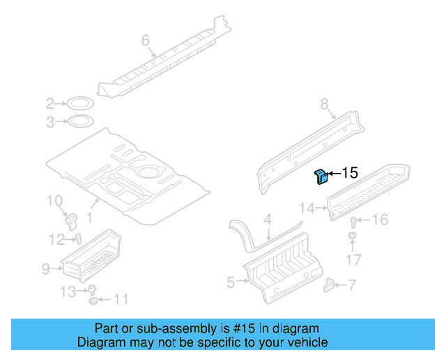 Step Pad Upper Retainer 701-863-727 - View 4