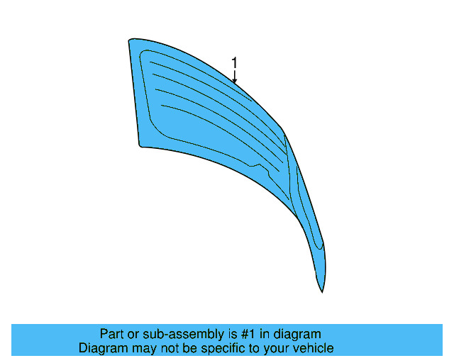 Lift Gate Glass 1K6-845-051-L - View 3