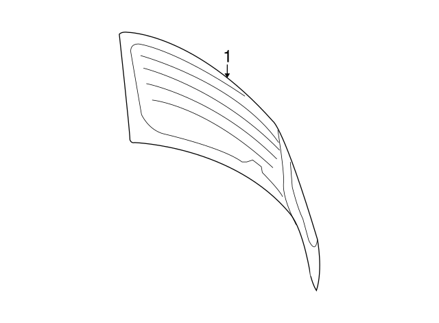 Lift Gate Glass 1K6-845-051-L - View 2