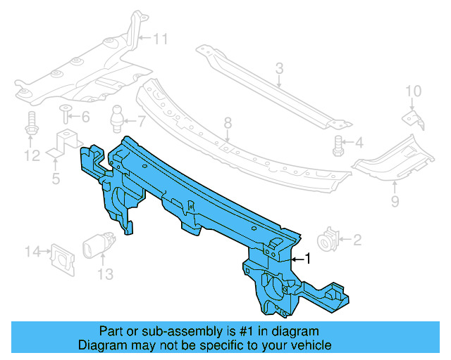 Radiator Support 7P6-805-594-C - View 5