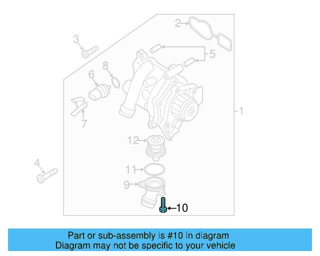 Thermostat Cover Bolt N-103-470-03