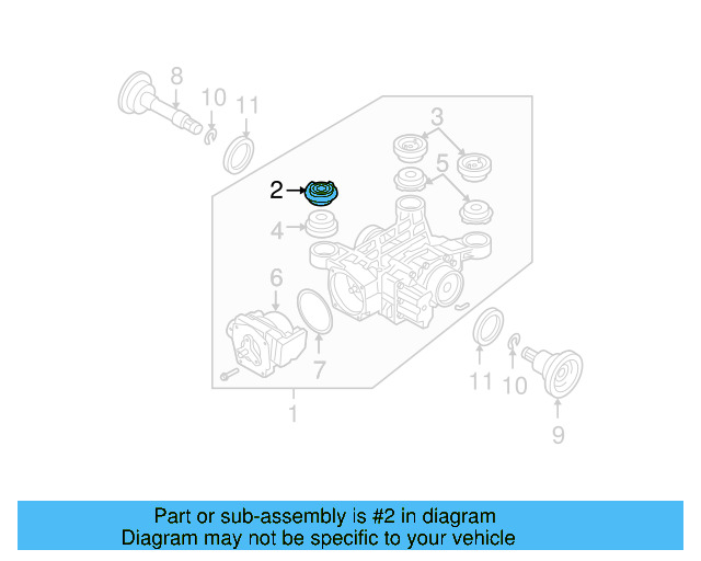 Differential Assembly Upper Bushing 3C0-599-438-D - View 25