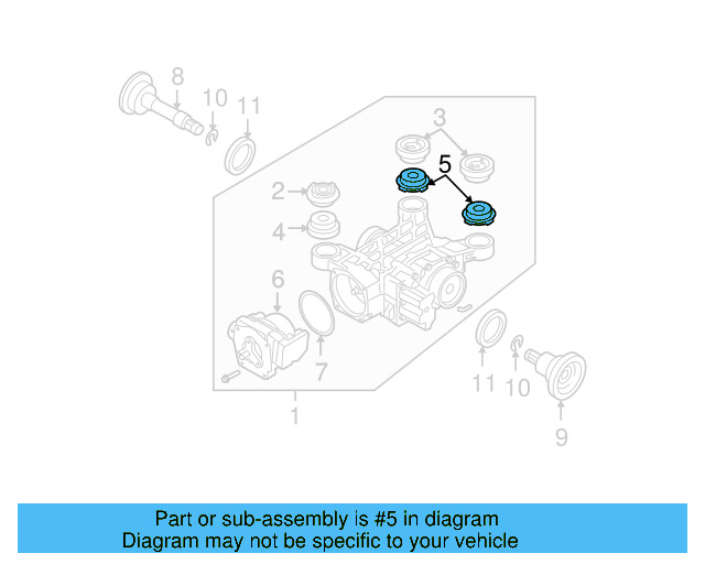 Differential Assembly Upper Bushing 3C0-599-438-D - View 26