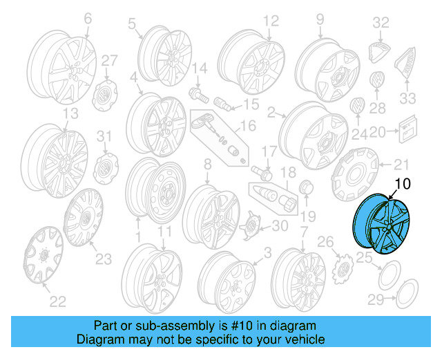 Wheel, Alloy 1C0-601-025-T-8Z8 - View 14