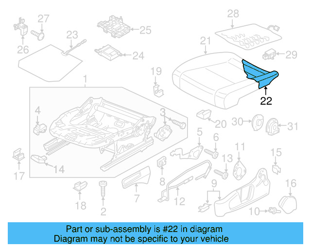 Seat Cushion Pad 561-881-376-H - View 8