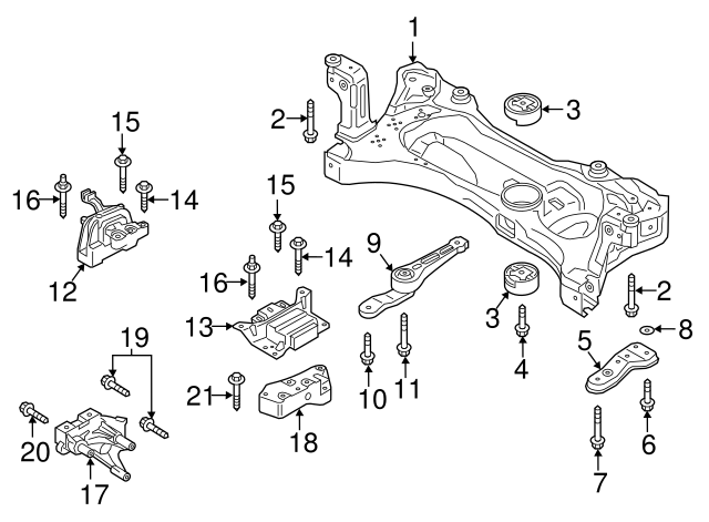 Trans Mount Lower Bracket 1K0-199-117-CD - View 13