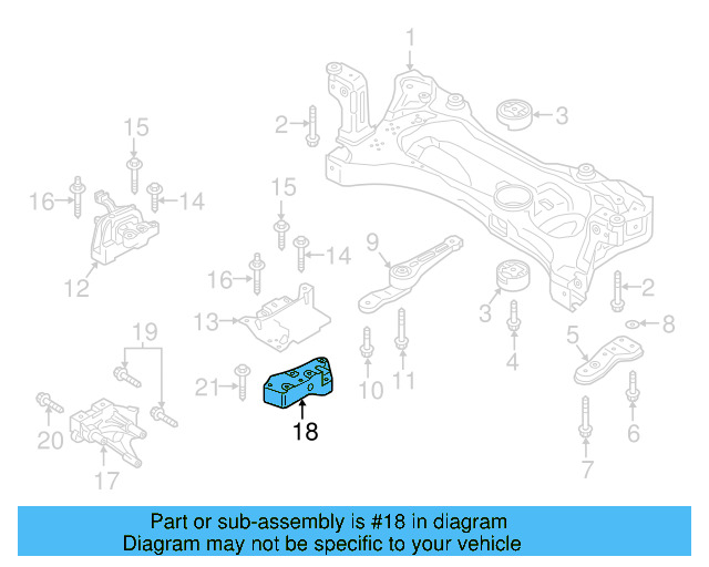 Trans Mount Lower Bracket 1K0-199-117-CD - View 22