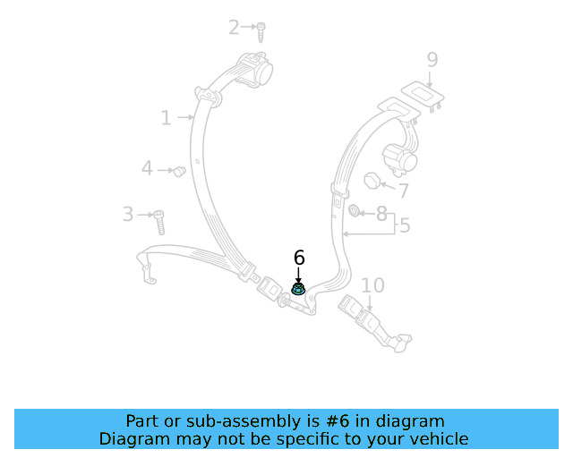 Center Belt Assembly Nut N-989-234-03 - View 14