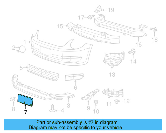 License Bracket 5C5-807-287-D-9B9 - View 7